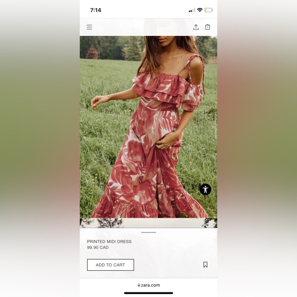 Zara off the shoulder dress - Picture 2 of 4